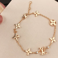 [Aethel]STAR AND SUN 7 MOTIFS GOLD BRACELET