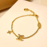 [Aethel]LOGO STAR MOTIF GOLD BRACELET