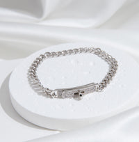 [Aethel]KELLY CHAIN SILVER DIAMOND BRACELET