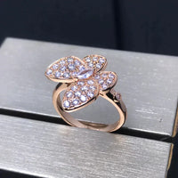 [Aethel]BUTTERFLY PINK GOLD DIAMOND RING