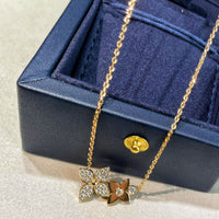 [Aethel]STAR BLOSSOM NECKLACE PINK GOLD DIAMONDS