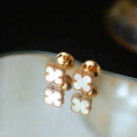 [Aethel]CLOVER MINI 9.5MM WHITE MOP EARRINGS