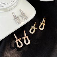 [Aethel]FORCE 10 FULL DIAMOND DROP EARRINGS MEDIUM MODEL