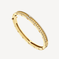 [Aethel]ZERO 1 SPIRAL AND PAVED DIAMOND GOLD BRACELET