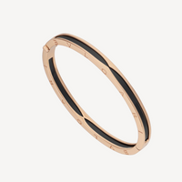 [Aethel]ZERO 1 PINK GOLD WITH BLACK CERAMIC BRACELET