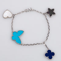 [Aethel]LUCKY SPRING SILVER BRACELET 4 MOTIF