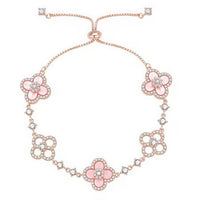 [Aethel]CLOVER 5 MOTIF PINK BLUE RED WHITE BRACELET