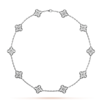 [Aethel]CLOVER 10 MOTIFS DIAMOND NECKLACE