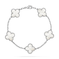 [Aethel]CLOVER SILVER MOP 5 MOTIF BRACELET