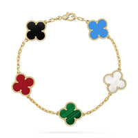 [Aethel]CLOVER 5 MOTIFS MULTICOLOR  BRACELET