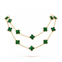 [Aethel]CLOVER 20 MOTIFS MALACHITE GOLD