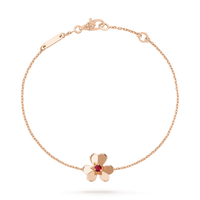 [Aethel]FRIVOLE GOLD FLOWER PINK MALACHITE BRACELET