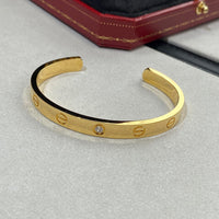 [Aethel]LOVE BRACELET 6.1MM 1 DIAMOND OPEN CUFF