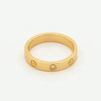 [Aethel]LOVE RING 4MM 1 DIAMOND PINK GOLD