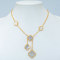 [Aethel]CLOVER MOTHER OF PEARL NECKLACE 6 MOTIF