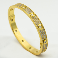 [Aethel]LOVE BRACELET 6.1MM DIAMOND-PAVED 10 BIG DIAMONDS