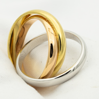 [Aethel]TRINITY RING GOLD PINK GOLD SILVER