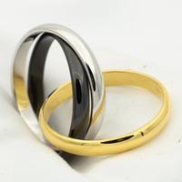 [Aethel]TRINITY RING BLACK GOLD SILVER