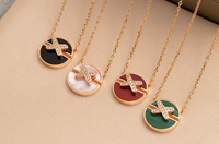 [Aethel]JEUX DE PINK GOLD DIAMOND NECKLACE