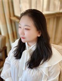 [Aethel]STAR BLOSSOM STUD EARRINGS PINK GOLD DIAMONDS