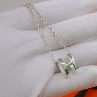 [Aethel]HM NECKLACE H LETTER OVAL SERIES