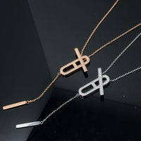 [Aethel]HM NECKLACE PLATINUM ROSE GOLD DIAMOND