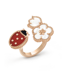 [Aethel]LUCKY 3 MOTIF ROSE GOLD RING