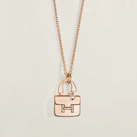 [Aethel]AMULETTE PEDANT ROSE GOLD NECKLACE