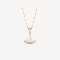 [Aethel]DREAM NECKLACE MOP PINK GOLD DIAMOND