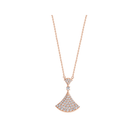 [Aethel]DREAM NECKLACE PINK GOLD FULL DIAMOND