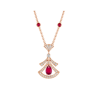 [Aethel]DREAM NECKLACE CARNELIAN DIAMOND PINK GOLD