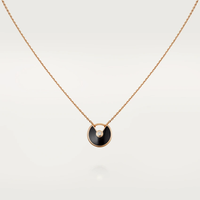 [Aethel]AMULETTE ROSE GOLD ONYX NECKLACE