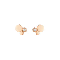 [Aethel]BEE LOVE PINK GOLD DIAMOND EARRINGS