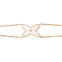 [Aethel]JEUX BRACELET WHITE MOP PINK GOLD 1 DIAMOND