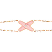 [Aethel]JEUX BRACELET PINK MOP PINK GOLD 1 DIAMOND