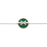 [Aethel]JEUX DE BRACELET MALACHITE PINK GOLD DIAMONDS