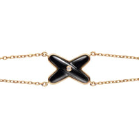 [Aethel]JEUX BRACELET ONYX PINK GOLD 1 DIAMOND