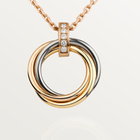 [Aethel]TRINITY NECKLACE GOLD  DIAMONDS
