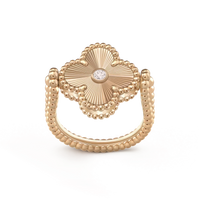 [Aethel]CLOVER RIVERSIBLE ROSE GOLD RING