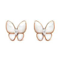 [Aethel]BUTTERFLY MOP DIAMOND EARRINGS
