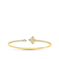 [Aethel]IDYLLE GOLD OPEN BRACELET DIAMOND PAVED