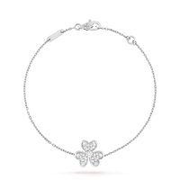 [Aethel]FRIVOLE SILVER FLOWER DIAMOND BRACELET