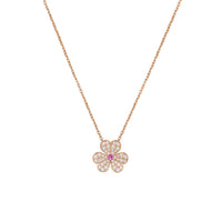 [Aethel]FRIVOLE ROSE GOLD FLOWER DIAMOND NECKLACE