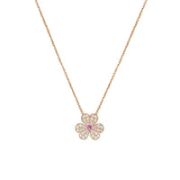 [Aethel]FRIVOLE ROSE GOLD FLOWER DIAMOND NECKLACE
