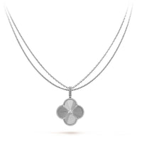 [Aethel]CLOVER 25MM SILVER BIG CLOVER NECKLACE