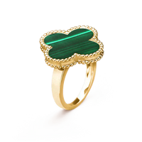 [Aethel]CLOVER MALACHITE RING