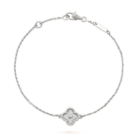 [Aethel]CLOVER  SINGLE FLOWER BRACELET SILVER