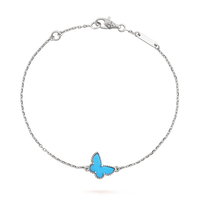 [Aethel]BUTTERFLY TURQUOISE BUTTERFLY BRACELET SILVER