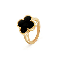 [Aethel]CLOVER ONYX RING