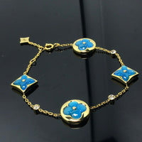 [Aethel]STAR AND SUN 4 MOTIF BLUE BRACELET